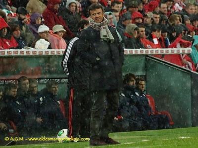 Luis Enrique, en San Mamés.