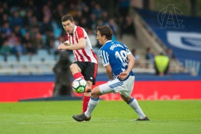 Oyarzabal marcó uno de los goles del derbi (Foto: LFP)