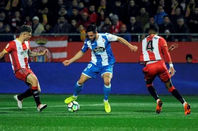 Andone, durante el Girona-Dépor (Foto: EFE).