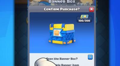La caja de estandarte de Clash Royale
