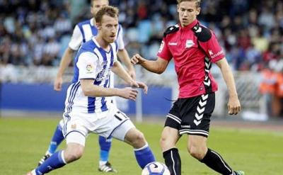 Zurutuza, en el partido de ida ante el Alavés.