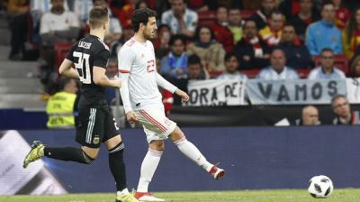 Dani Parejo se estrenó con la selección española.