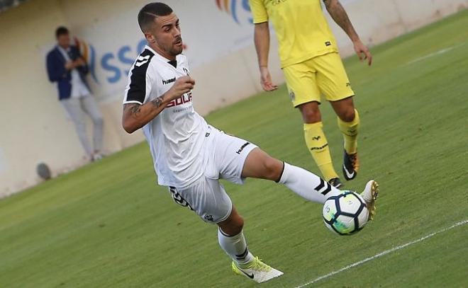 El futbolista Dani Rodríguez, durante un partido con el Albacete
