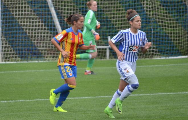 La jugadora de la Real Sociedad, Manu Lareo. FOTO: Giovanni Batista