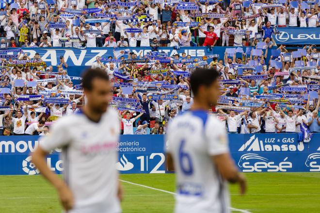 Afición del Real Zaragoza en el partido de promoción frente al CD Numancia (Foto: Daniel Marzo).