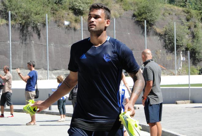 Willian José en un entrenamiento en Zubieta. (Foto: Giovanni Batista)