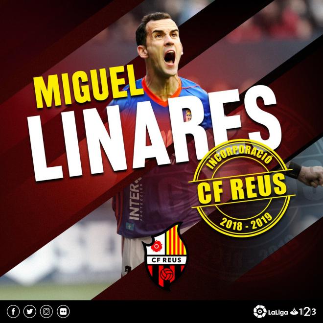 Miguel Linares, tras abandonar el Real Oviedo, ficha por el Reus Deportiu para la próxima temporada (Foto: CFR).