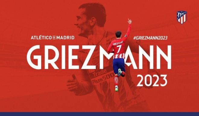Griezmann renueva hasta 2023.