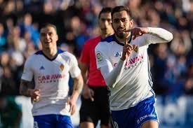 Borja Iglesias celebra un gol contra el Oviedo (Foto: Dani Marzo).