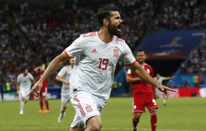 Diego Costa, goleador de la selección española ante Irán, dejó su puesto a Rodrigo en el 88.