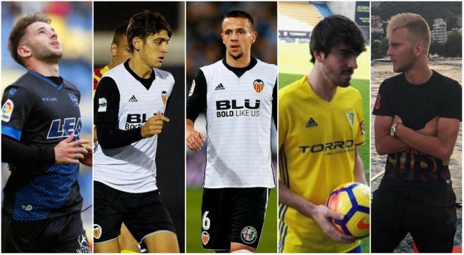 Cinco mediocentros del Valencia CF compiten por un puesto.