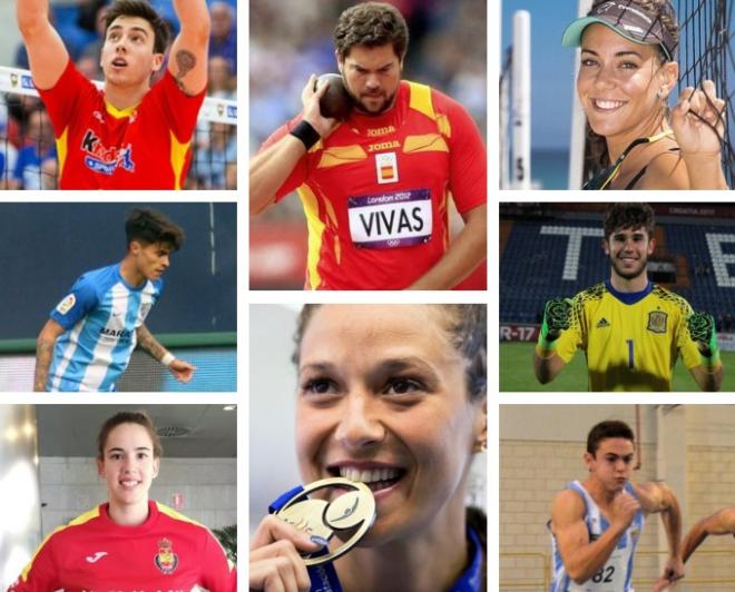 Imagen de deportistas malagueños o vinculados a Málaga en los Juegos del Mediterráneo.