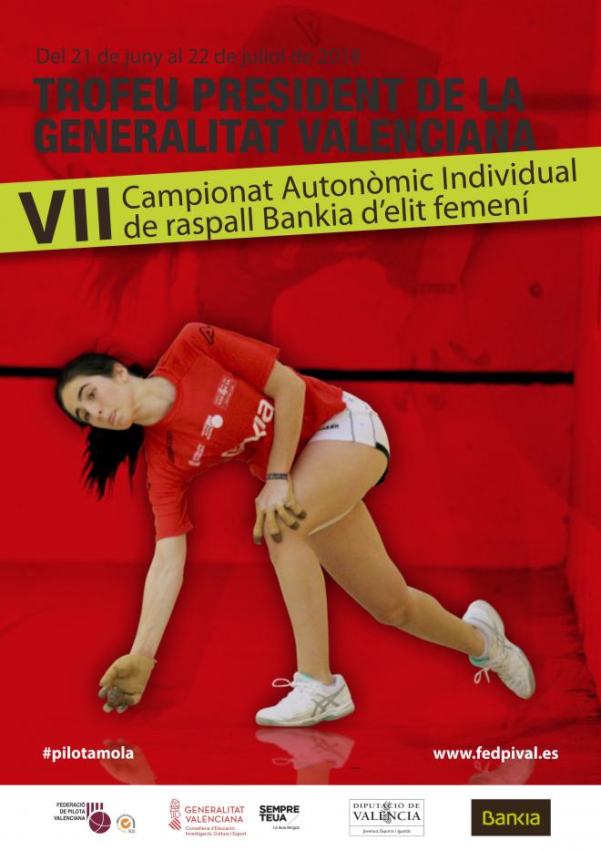 Cartell Campionat Autonòmic Individual de Raspall BANKIA d’Elit Femení
