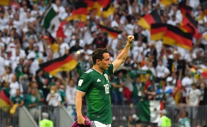 Andrés Guardado, tras el partido de México ante Alemania.