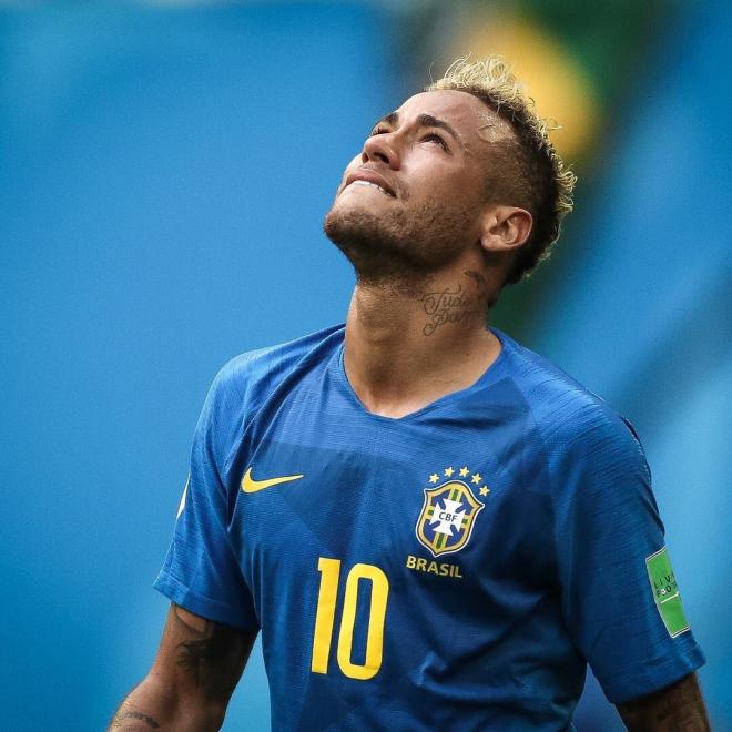Neymar emocionado tras su tanto ante Costa Rica.