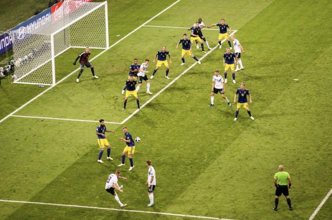 Kroos, en el gol ante Suecia en el 95'.