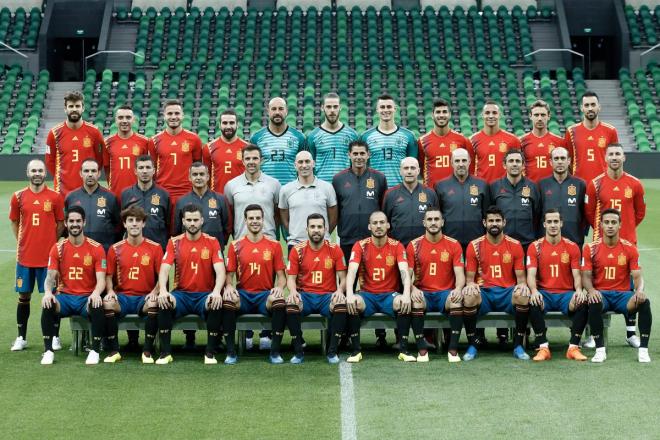 La foto oficial de la selección española.