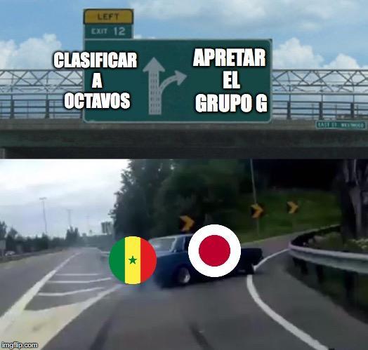 Meme del partido entre Japón y Senegal.