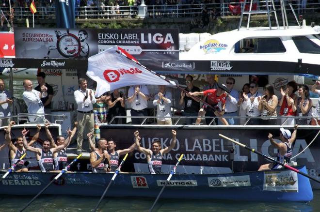 Primera regata de la Liga Eusko Label 2018 en la ría de Bilbao. FOTO: EUSKO LABEL LIGA