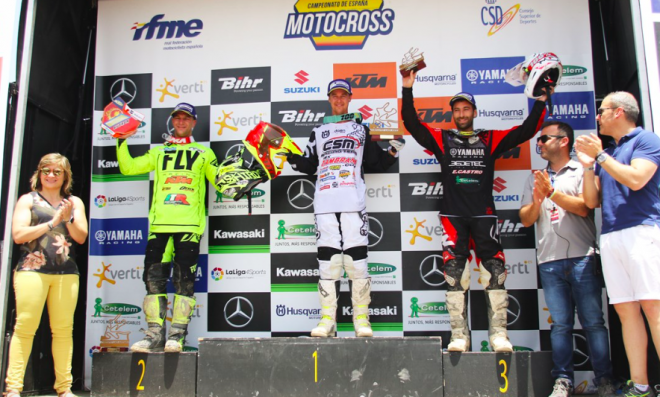 José Antonio Butrón, campeón de España de motocross en ÉliteMX1.