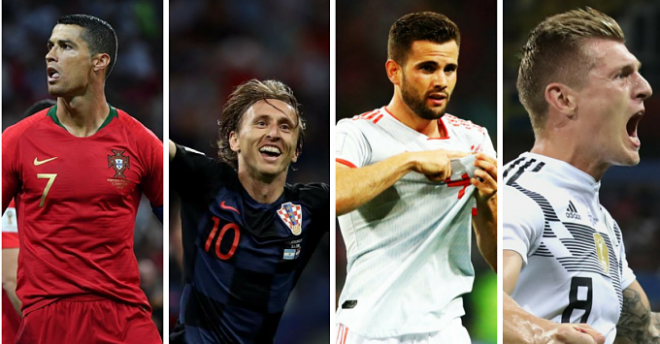 Cristiano, Modric, Nacho y Kroos, los goleadores del Real Madrid hasta el momento en el Mundial de Rusia.