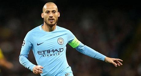 David Silva, durante un partido con el Manchester City.