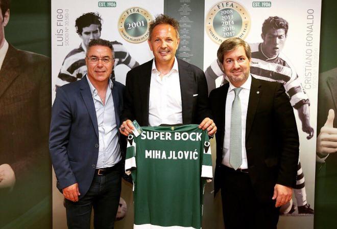 Sinisa Mihajlovic, en su presentación como técnico del Sporting de Portugal.