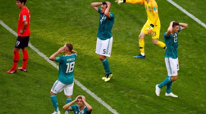 Alemania se lamenta tras ser derrotada por Corea del Sur y eliminada en el Mundial de Rusia 2018