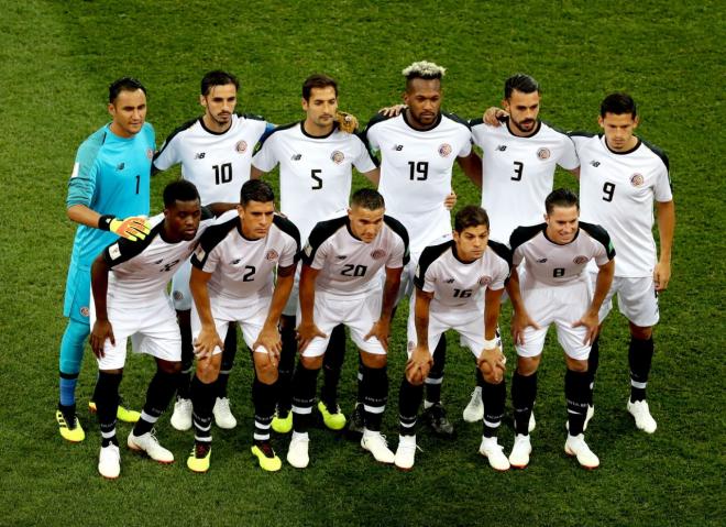 Once inicial de Costa Rica para enfrentarse a Suiza en el último partido de la fase inicial del Mundial (Foto: EFE).
