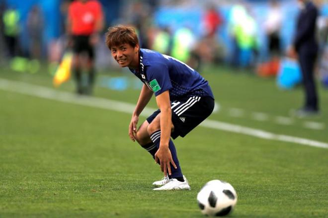 Takashi Inui con la selección de Japón.