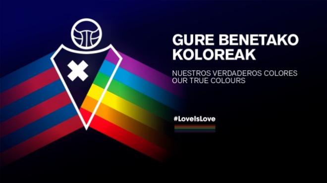 SD Eibar se une al apoyo dle Día del orgullo Gay. FOTO: SD EIBAR