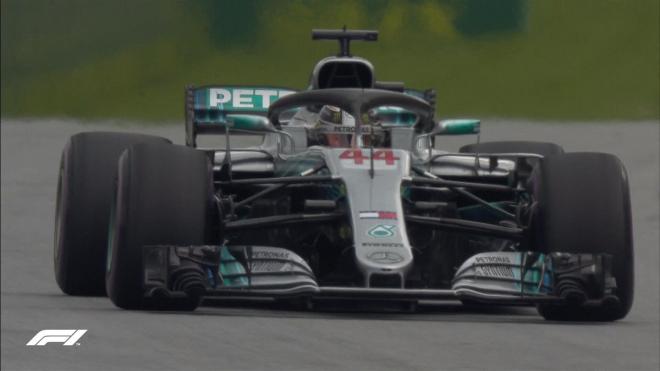 Hamilton, en una prueba en el GP de Austria.