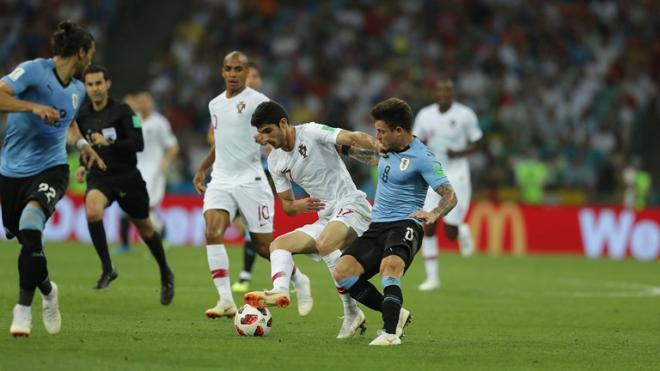 Gonçalo Guedes en el Portugal-Uruguay del Mundial de Rusia 2018 (Foto: FIFA).