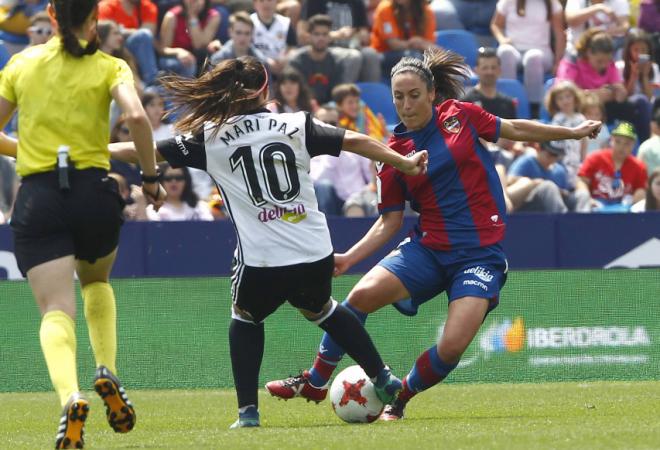 'Guti' en el partido contra el Valencia CF Femenino en el Ciutat. (Foto: Levante UD)