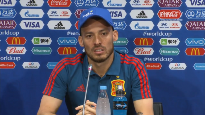 Silva, en sala de prensa.