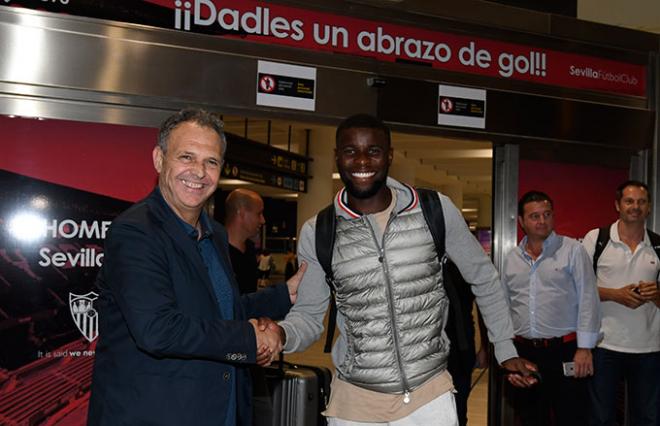 Ibrahim Amadou a su llegada al aeropuerto de San Pablo.