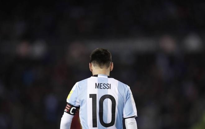 Leo Messi al final del Francia-Argentina del Mundial de Rusia.