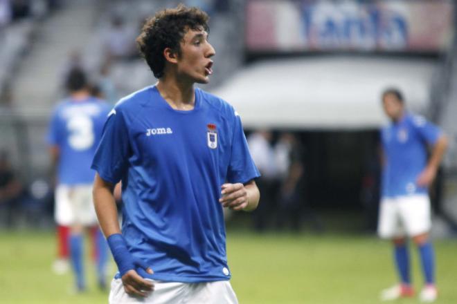 Galder Cerrajería durante su etapa en el Real Oviedo.