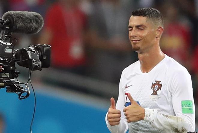 Cristiano Ronaldo, con Portugal en el Mundial de Rusia.