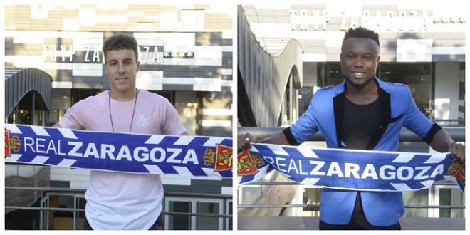 Diego y James, a su llegada a Zaragoza (Foto: RZ).