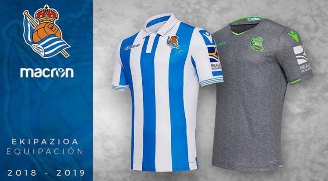 La Real Sociedad presenta su nueva equipación 2018-19. FOTO: REAL SOCIEDAD
