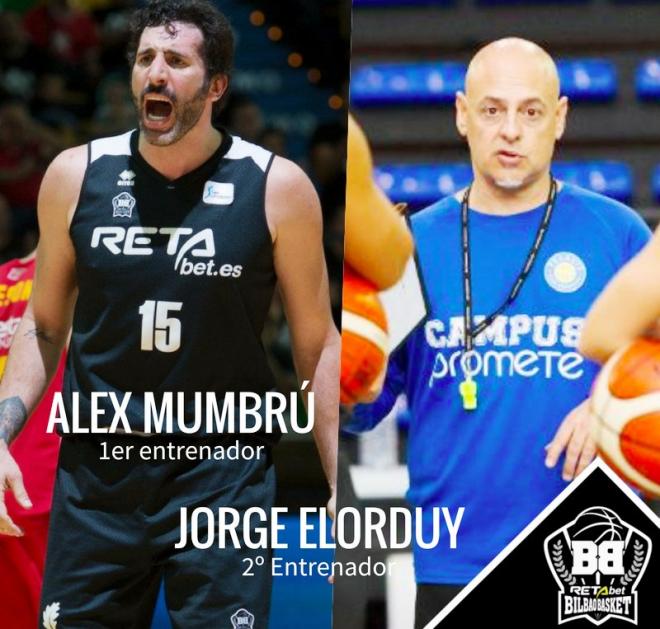 Álex Mumbrú y Jorge Elorduy formarán el tándem técnico de Bilbao Basket.