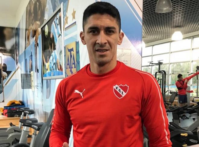Primer entrenamiento del 'Tucu' Hernández (Foto: Independiente).