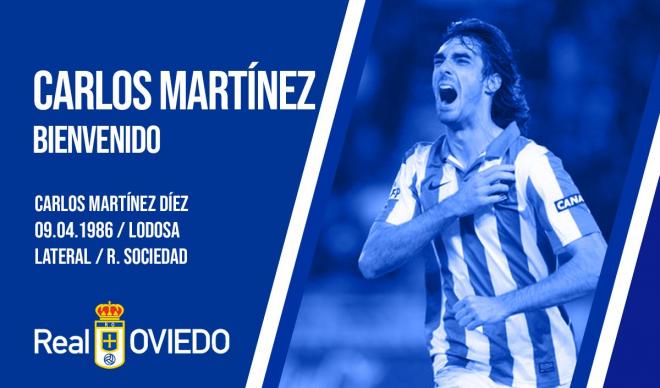 Carlos Martínez, cuarto fichaje azul (Foto: Real Oviedo).