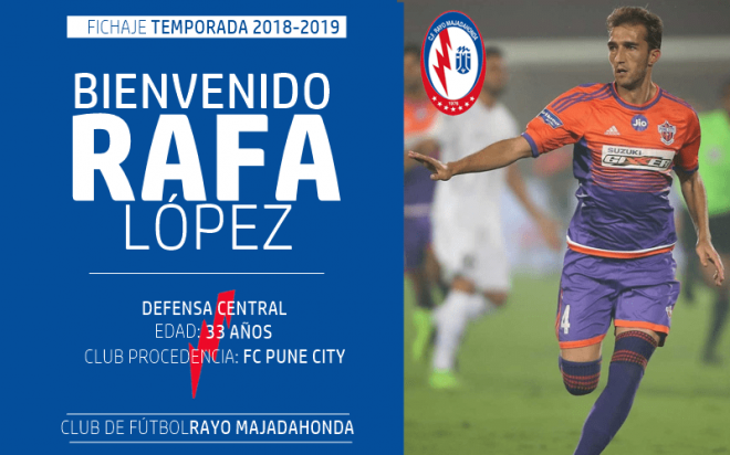 El vallisoletano Rafa López, nuevo jugador del Rayo Majadahonda de Segunda División.