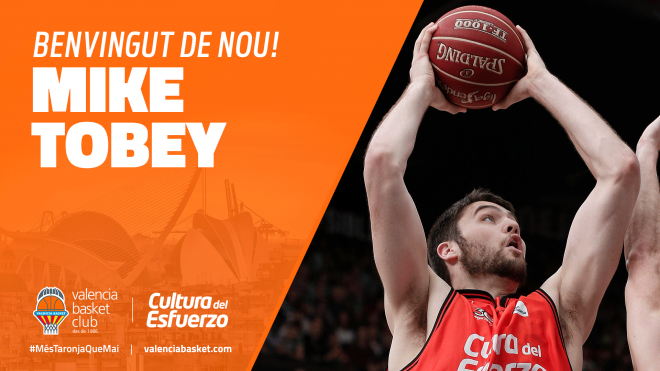 Mike Tobey jugará en el Valencia Basket las dos próximas temporadas.