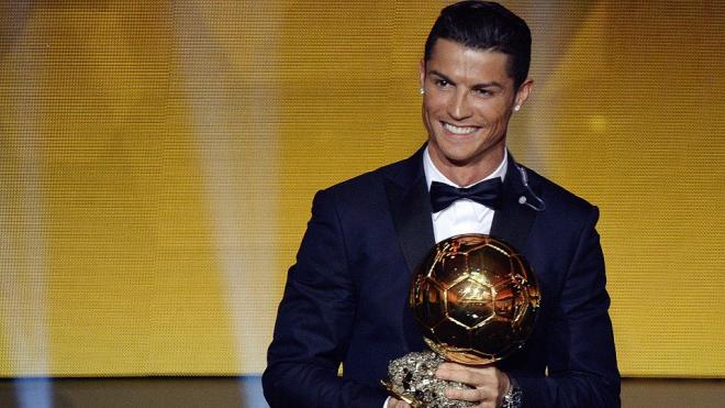 Cristiano Ronaldo con el Balón de Oro