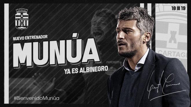El Cartagena le da la bienvenida a su nuevo técnico, Gustavo Munúa