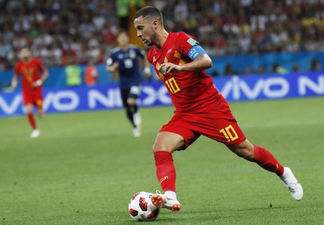 Hazard, con Bélgica en el Mundial 2018.
