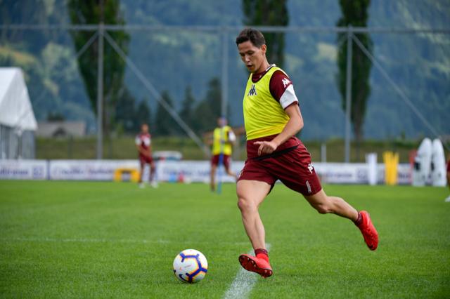 Lukic en un entrenamiento del Torino (Torino oficial).